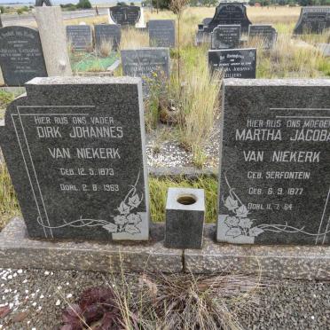 NIEKERK Dirk Johannes, van 1873-1963 &amp; Martha Jacoba SERFONTEIN 1877-1964