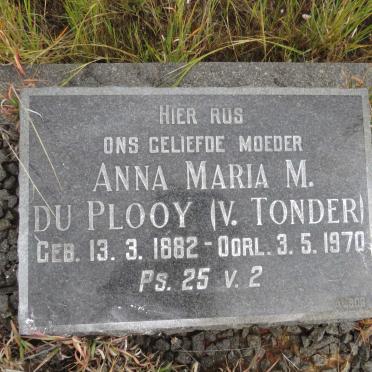 PLOOY Anna Maria M., du nee V. TONDER 1882-1970