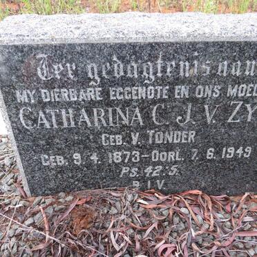 ZYL Catharina C.J., van nee V. TONDER 1873-1949
