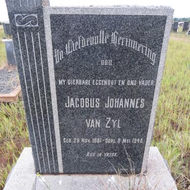 ZYL Jacobus Johannes, van 1881-1945
