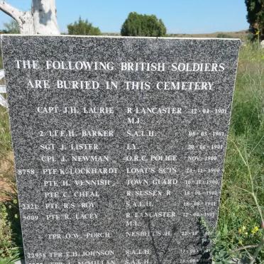 1. Anglo Boer War British Soldiers Memorial