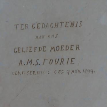 FOURIE A.M.S. 1818-1899