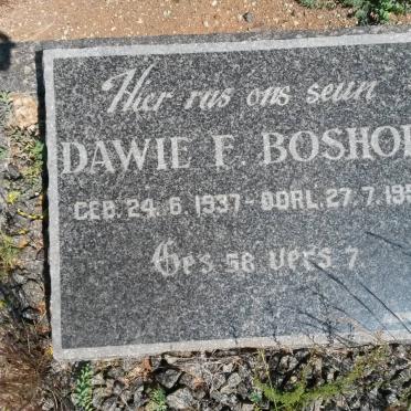 BOSHOFF Dawie F. 1937-1959