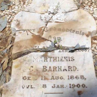 BARNARD Marthienus C. 1868-1900