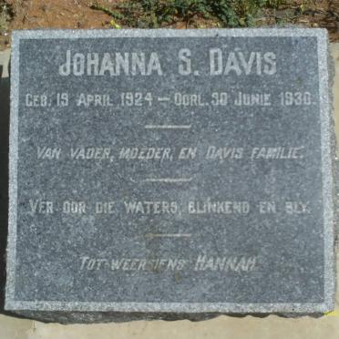 DAVIS Johanna S. 1924-1930