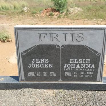 FRIIS Jens Jorgen 1911-1996 &amp; Elsie Johanna MINNAAR 1910-2004