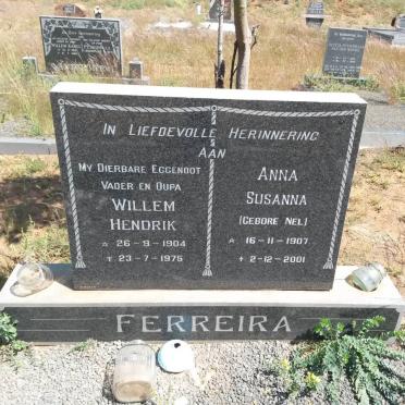 FERREIRA Willem Hendrik 1904-1975 &amp; Anna Susanna NEL 1907-2001