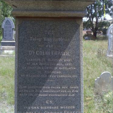 FRASER Colin 1837-1911 &amp; Isabella Gordon PATERSON 1843-1917