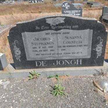 JONGH Jacobus Stephanus, de 1882-1964 &amp; Susanna Cornelia VAN RENSBURG 1883-