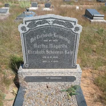 KALP Martha Magarita Elizabeth Schoeman 1898-1948