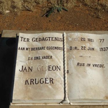 KRUGER Jan Gideon 1877-1937
