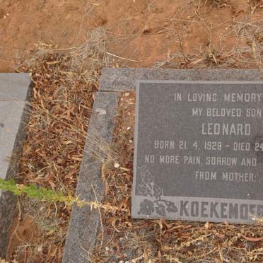 KOEKEMOER Leonard 1926-1973