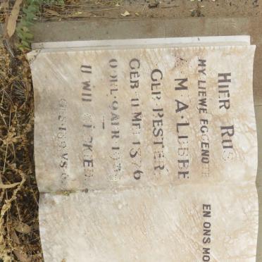 LUBBE A.M.A. nee BESTER 1876-1934