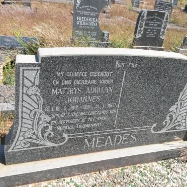 MEADES Matthys Adriaan Johannes 1912-1967