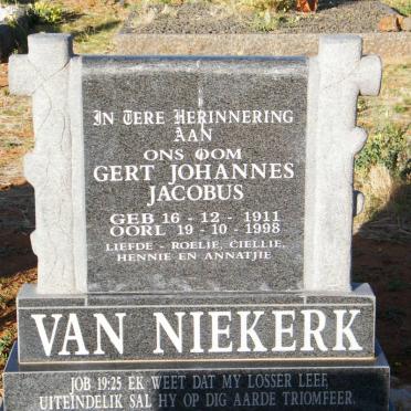 NIEKERK Gert Johannes Jacobus, van 1911-1998