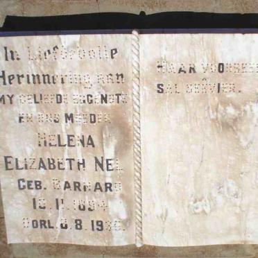 NEL Helena Elizabeth nee  BARNARD 1894-1935