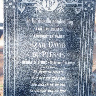 PLESSIS Izak David, du 1887-1949