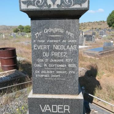 PREEZ Evert Nicolaas, du 1877-1939