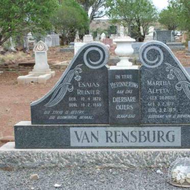 RENSBURG Esaias Reinier, van 1872-1959 &amp; Martha Aletta Du PREEZ 1877-1971 :: JANSE VAN RENSBURG Izak Bartholomeus 1904-1981