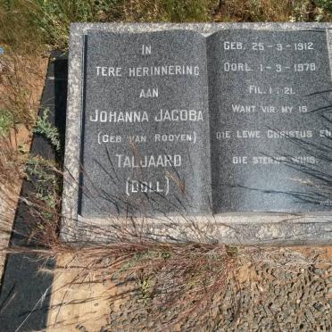 TALJAARD Johanna Jacoba nee  VAN ROOYEN 1912-1978