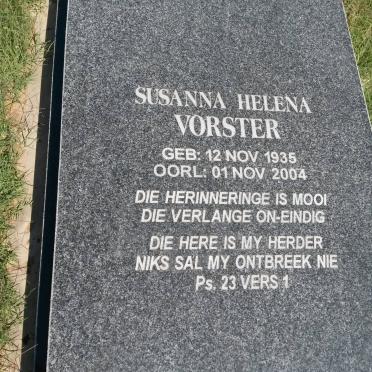 VORSTER Susanna Helena 1935-2004