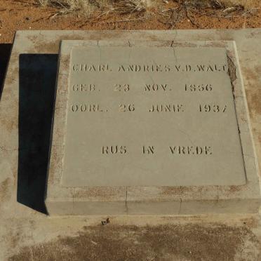 WALT Charl Andries, v.d. 1856-1937