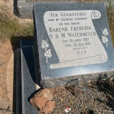 WATERMEYER Barend Frederik v.d. M. 1887-1945