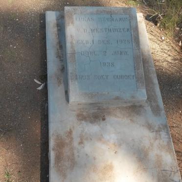 WESTHUIZEN Lukas Hermanus, v.d. 1928-1938
