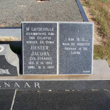 DIPPENAAR Hester Jacoba nee STRAUSS 1903-1983