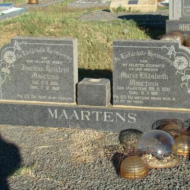 MAARTENS Joachim Hendrik 1888-1966 &amp; Maria Elizabeth MAARTENS 1890-1961