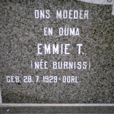 SWARTZ Emmie T. nee BURNISS 1929-