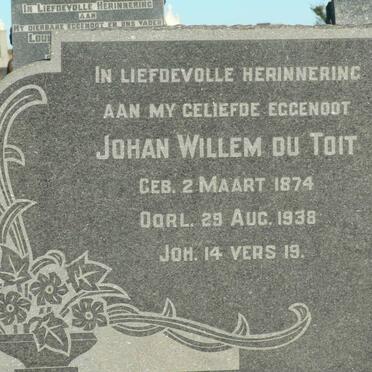 TOIT Johan Willem, du 1874-1938