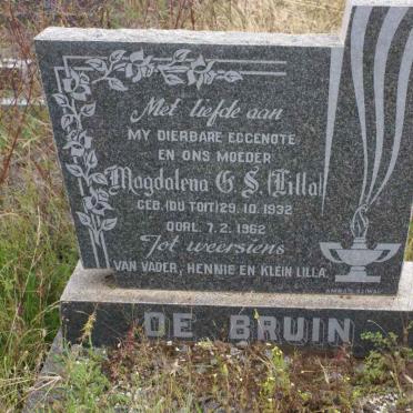 BRUIN Magdalena G.S., de nee DU TOIT 1932-1962