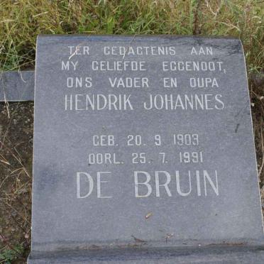 BRUIN Hendrik Johannes, de 1903-1991