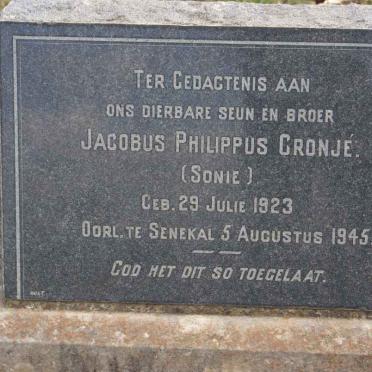 CRONJE Jacobus Philippus 1923-1945