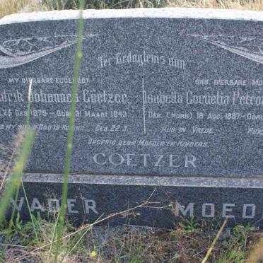 COETZER Hendrik Johannes 1879-1943 &amp; Isabella Cornelia Petronella HORN 1887-1955