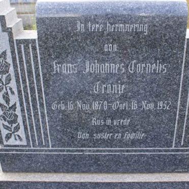 CRONJE Frans Johannes Cornelis 1870-1952
