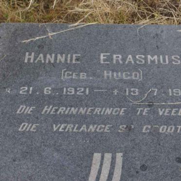 ERASMUS Hannie nee HUGO 1921-1978