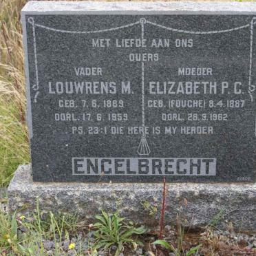 ENGELBRECHT Louwrens M. 1889-1959 &amp; Elizabeth P.C. FOUCHE 1887-1962