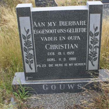 GOUWS Christiaan 1922-1988