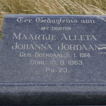 JORDAAN Maartje Aletta Johanna 1914-1963