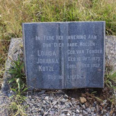 KOTZE Louisa Johanna nee VAN TONDER 1875-1937
