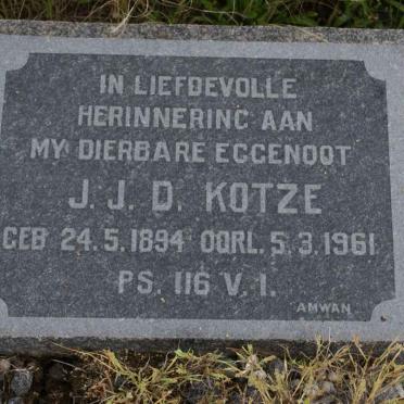 KOTZE J.J.D. 1894-1961