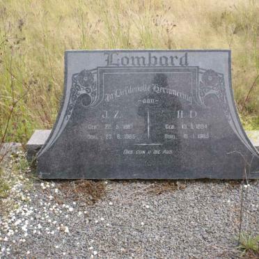 LOMBARD J.Z. 1887-1965 &amp; H.D. 1894-1965
