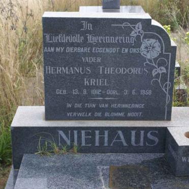 NIEHAUS Hermanus Theodorus Kriel 1912-1958
