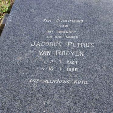 ROOYEN Jacobus Petrus, van 1924-1980
