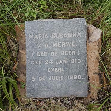 MERWE Maria Susanna, v.d. nee DE BEER 1818-1890
