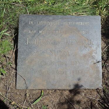 SUPRA Johannes Hendrik 1879-1951