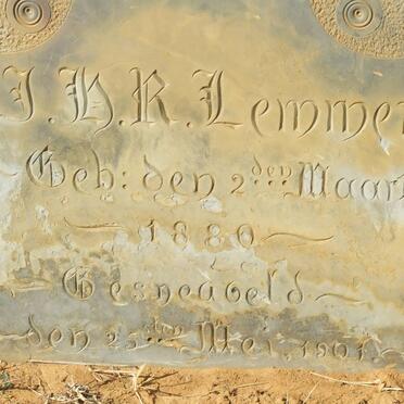 LEMMER J.K.R. 1880-1901