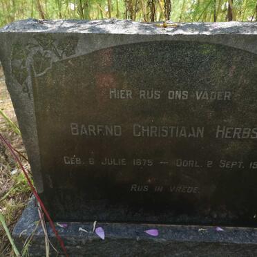 HERBST Barend Christiaan 1875-1946